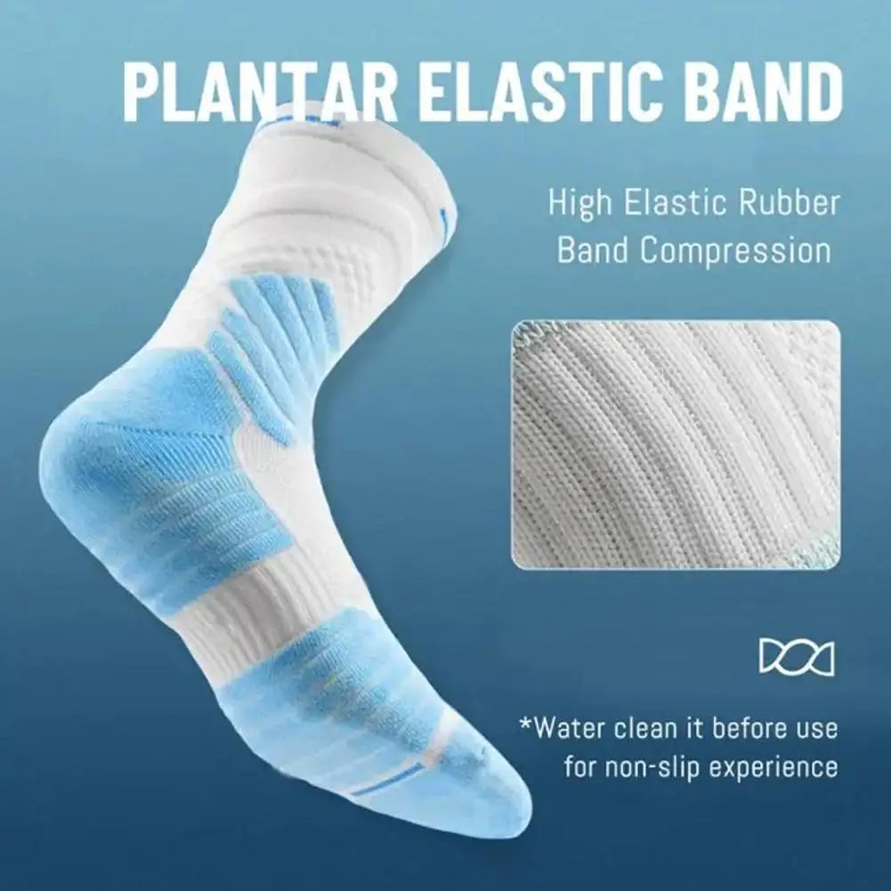 Men's Elite Thick Basketball Socks – High-Top Towel Bottom