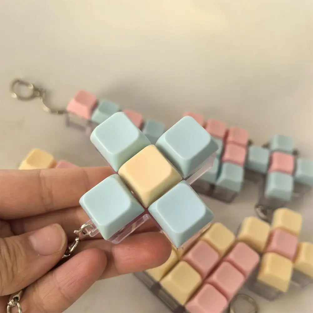 Mechanical Keyboard Fidget Keychain Toy | 1/4/5/9 Key Clicker