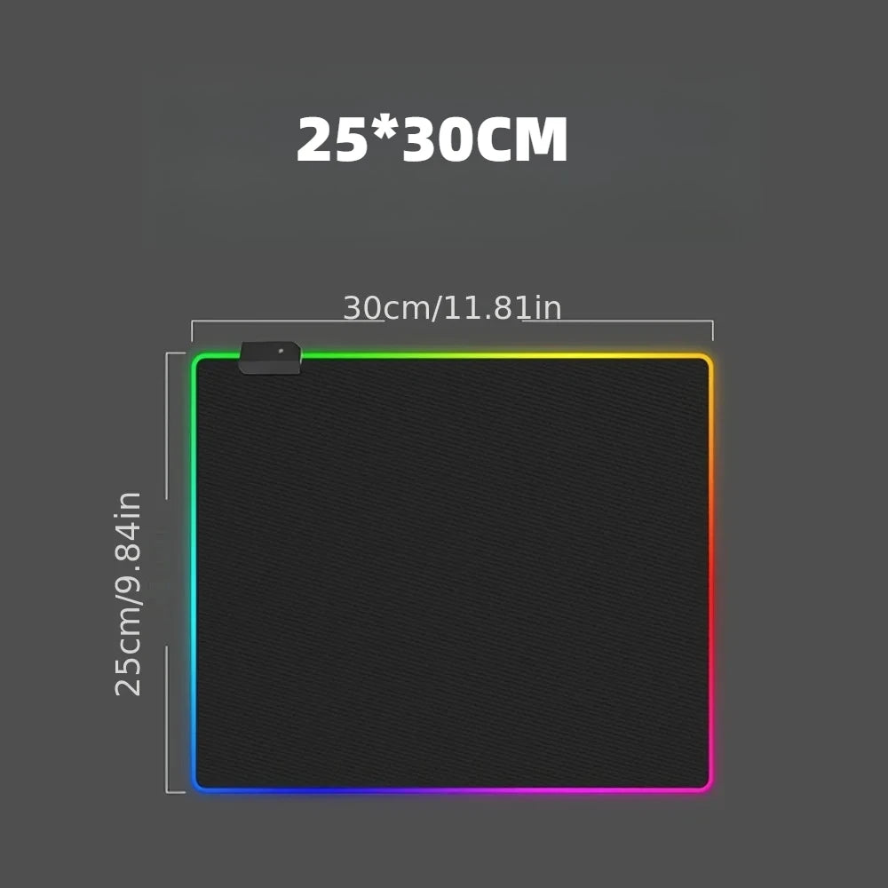 RGB Gaming Mouse Pad | 14 Glow Modes & Non-Slip Base