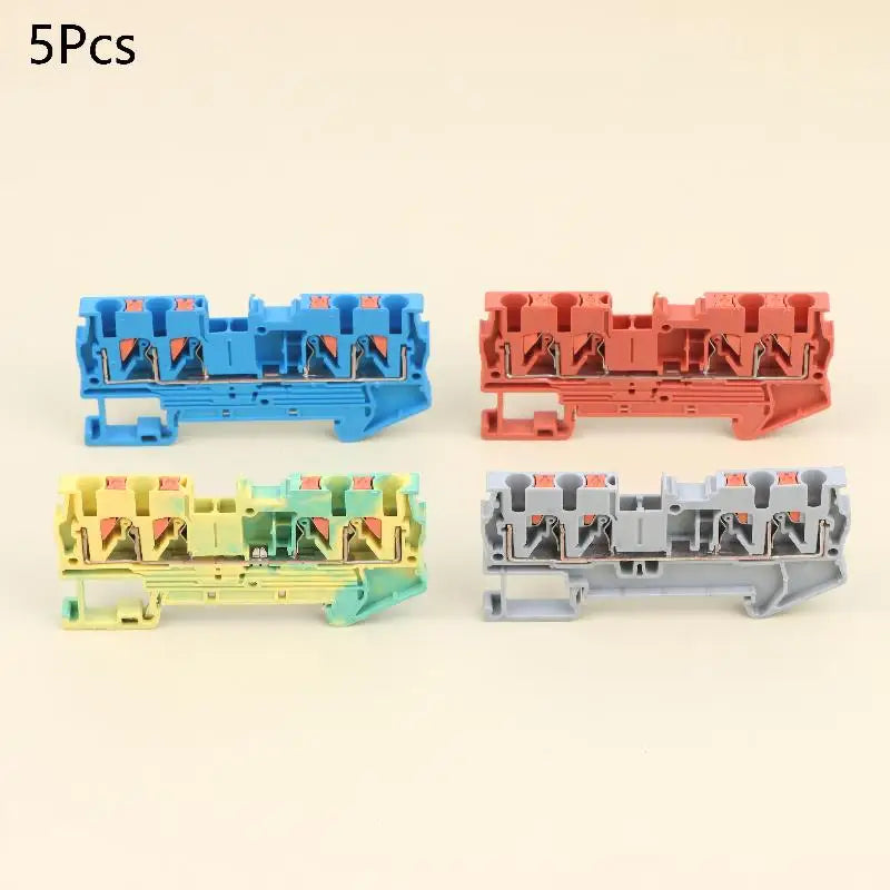 5-Pack PT2.5 QUATTRO Screwless Push-In Spring Terminal Block Terminal Block Connector Peaceful Pleasures Health and Wellness
