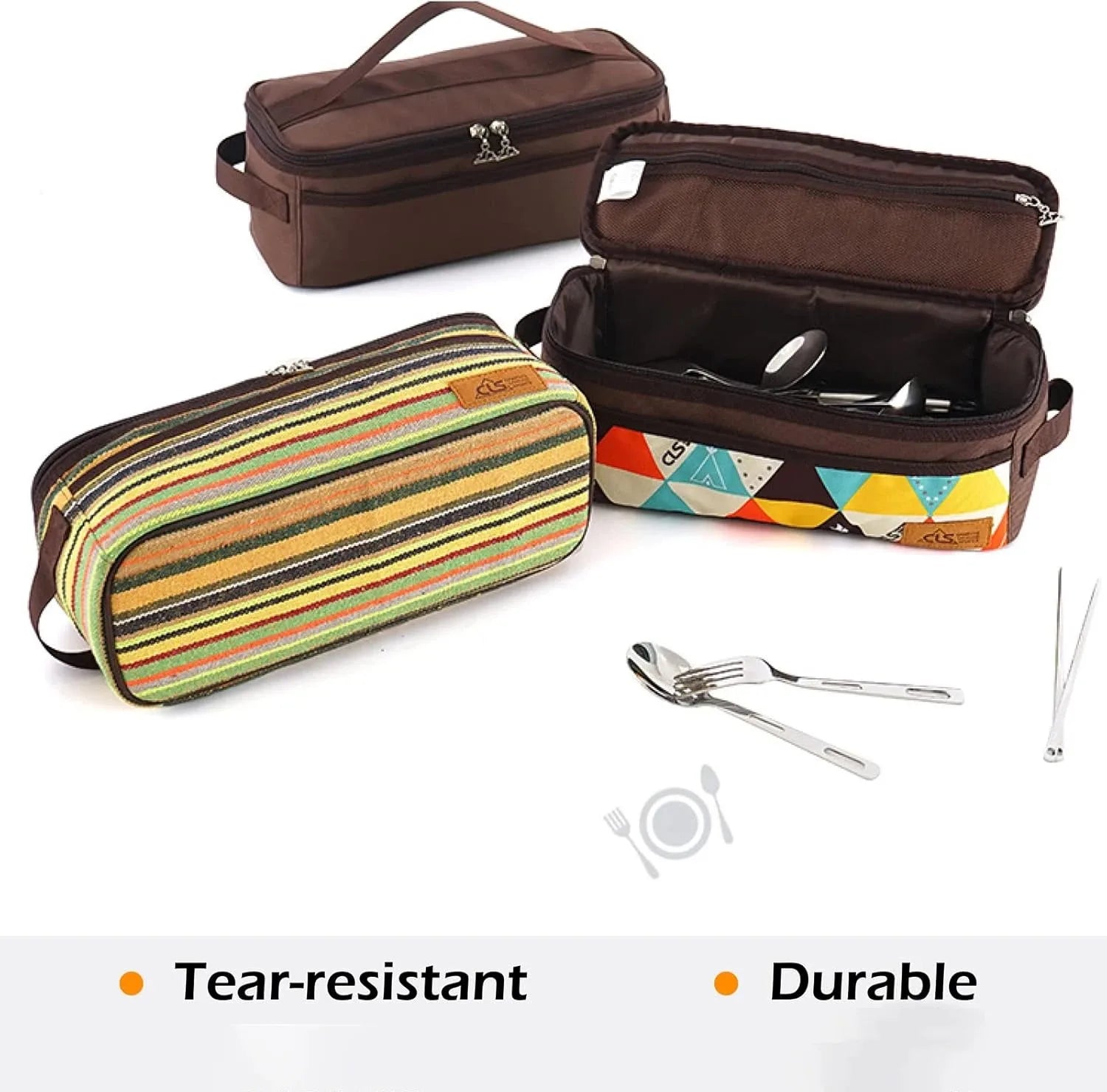 Camping Travel Cookware Organizer Bag Cooking Utensils Storge Portable Pouch for Outdoor Barbecue Camping Cooking Spoon Peaceful Pleasures Health and Wellness