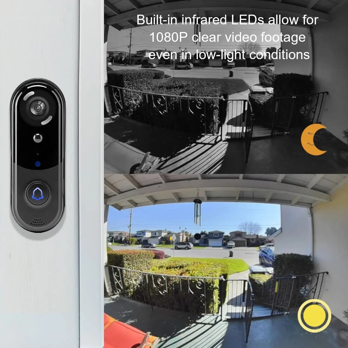 Wireless 2K Doorbell Camera with Night Vision, Motion Detection, Two-Way Audio, and Cloud Storage for Home Security Peaceful Pleasures Health and Wellness