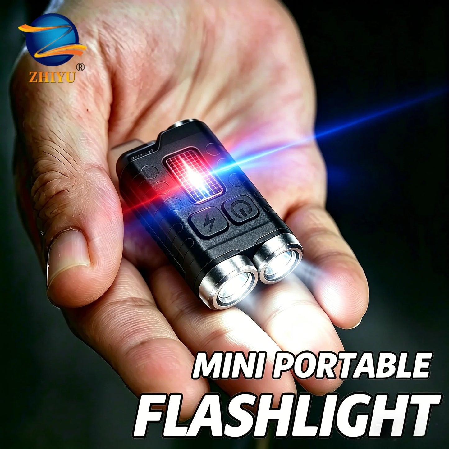 ZHIYU V3 EDC Keychain Flashlight 900 Lumens USB-C Rechargeable