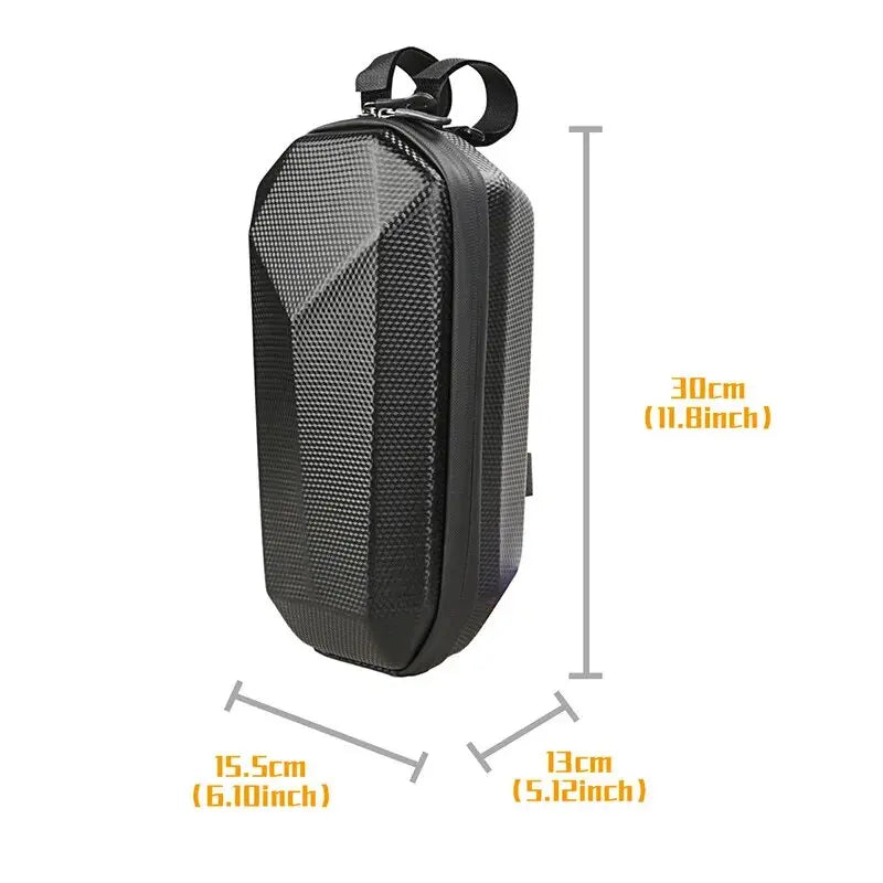 Waterproof Hard Shell Bicycle & Scooter Front Handlebar Bag Handlebar Storage Bag Peaceful Pleasures Health and Wellness black