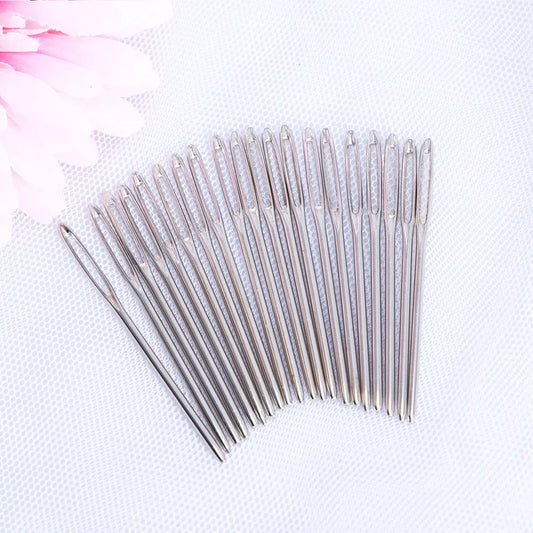 20Pcs 6Cm Stainless Steel Cross Stitch Needles Large Eye Blunt Sewing Needle for Knitting Crochet Embroidery Yarn Crafting Peaceful Pleasures Health and Wellness Default Title
