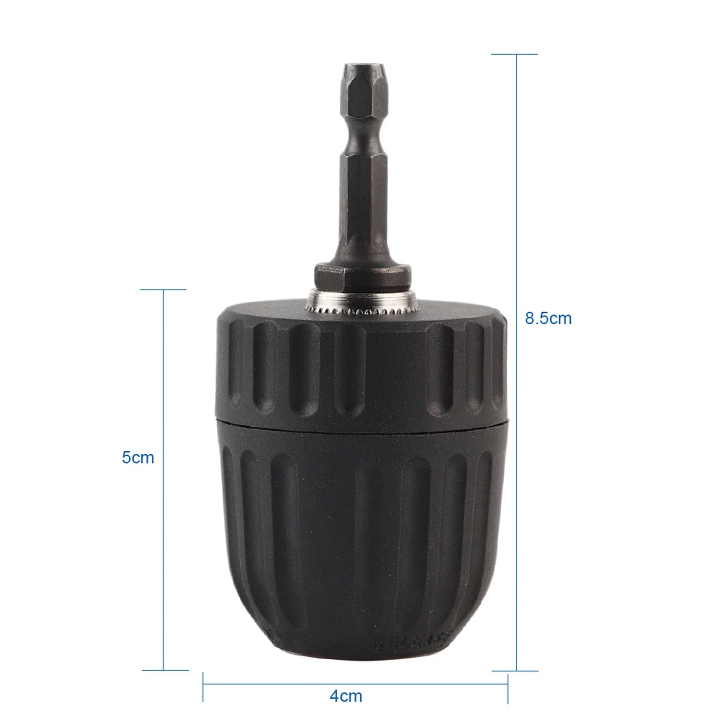 3 824UNF Keyless Drill Bit Chuck Clip W 1 4'' Hex Shank Rod Adapter