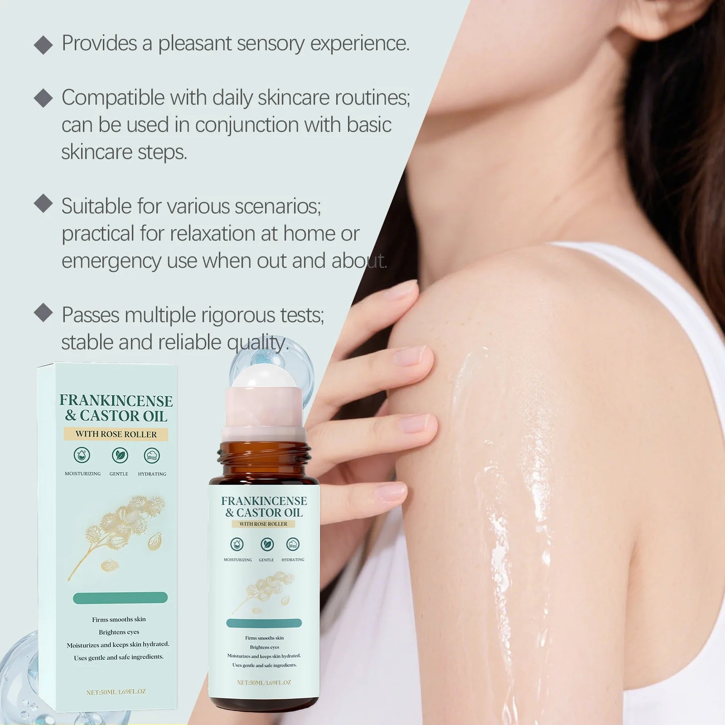 Frankincense & Castor Oil Rollerball – Soothing Roll-On Body Oil