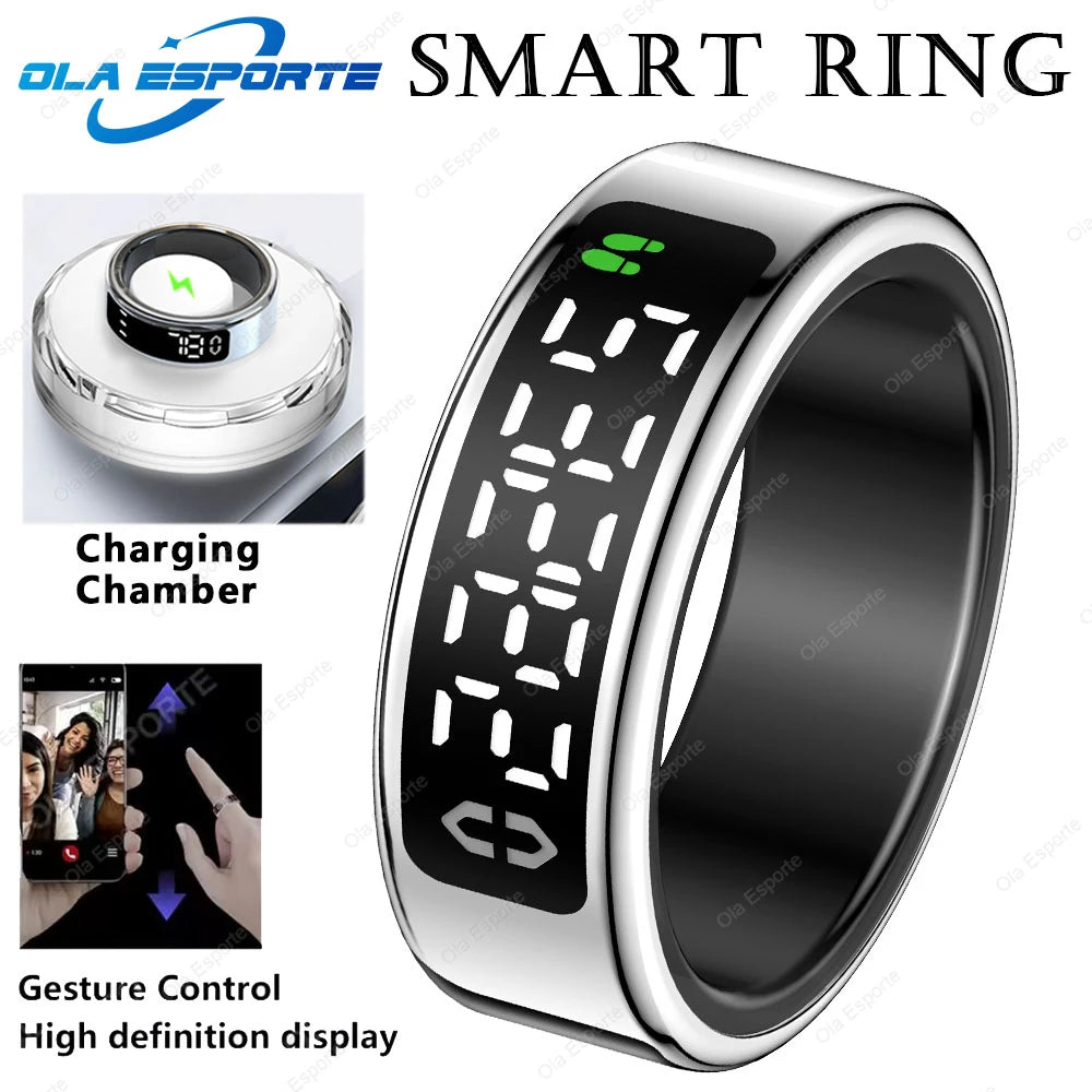 Smart Ring | Touch Display, Heart Rate, Gesture Control, 5ATM