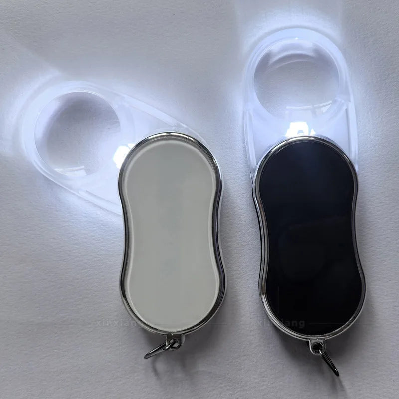 Folding Portable Magnifying Glass with 8-Shaped 3.5X Led Light for The Elderly To Read and Appreciate Antiques Peaceful Pleasures Health and Wellness