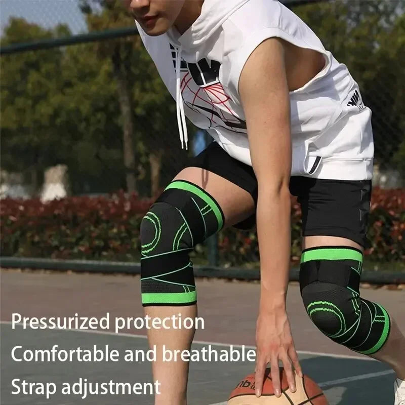Knee Compressions Sleeve with Adjustable Straps for Running Working Out and Sports Wearing All Day Peaceful Pleasures Health and Wellness