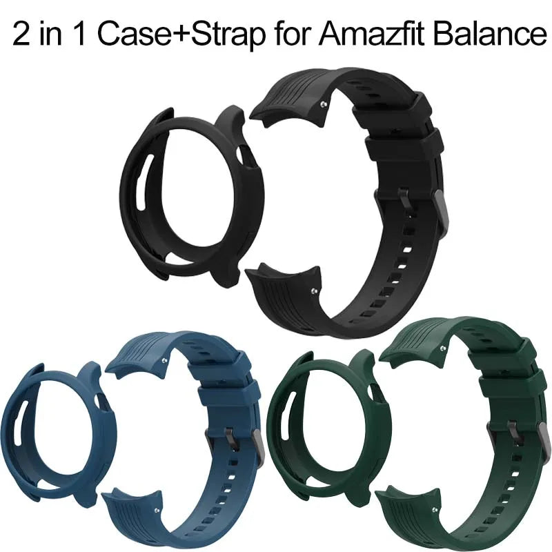 Silicone Sport Strap & Case for Amazfit Balance Watch Band Peaceful Pleasures Health and Wellness