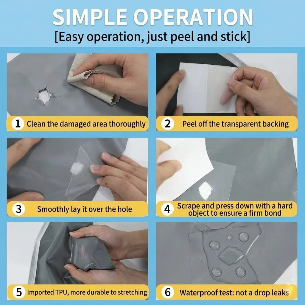 MIRAVEXL Clear TPU Waterproof Repair Patches 10/20 Pack
