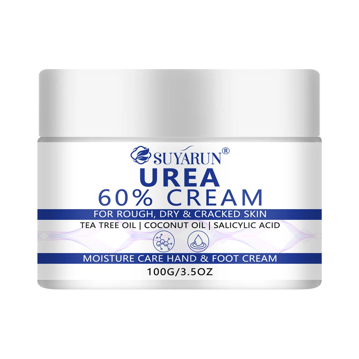 SUYARUN 60% Urea Foot Cream for Cracked Heels & Dry Skin - Intensive Moisturizing Treatment, Callus Remover, Diabetic Foot Care. Peaceful Pleasures Health and Wellness 100g