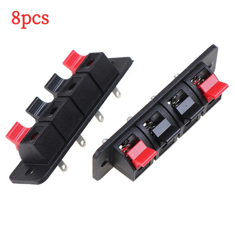 2Pcs Terminal Audio Speaker Terminals Wiring Clip 4 Positions Spring Connector For Voice Box Loudspeaker Connector Clamps Peaceful Pleasures Health and Wellness 8pcs