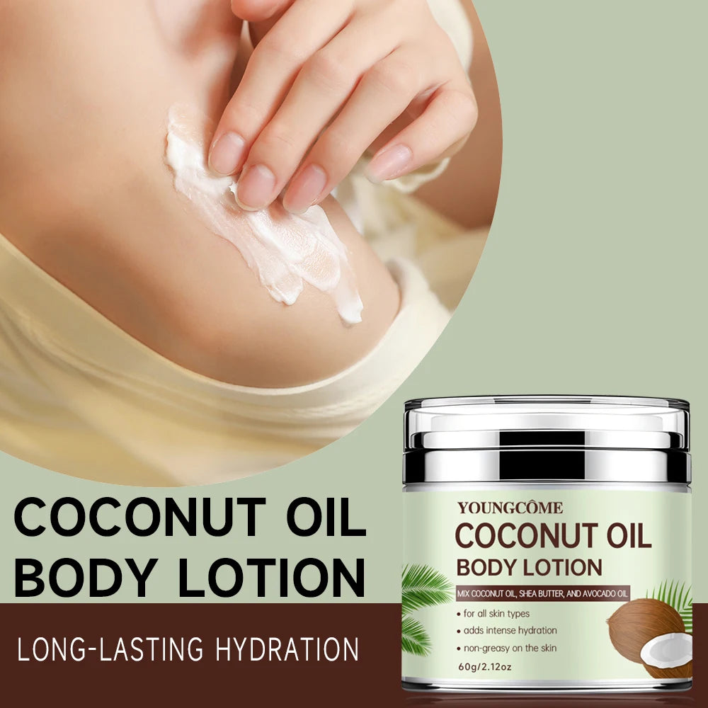 YOUNGCOME Coconut Oil Body Lotion with Cocoa Butter & Avocado Oil - Deep Hydrating Non-Greasy Moisturizer for All Skin Peaceful Pleasures Health and Wellness