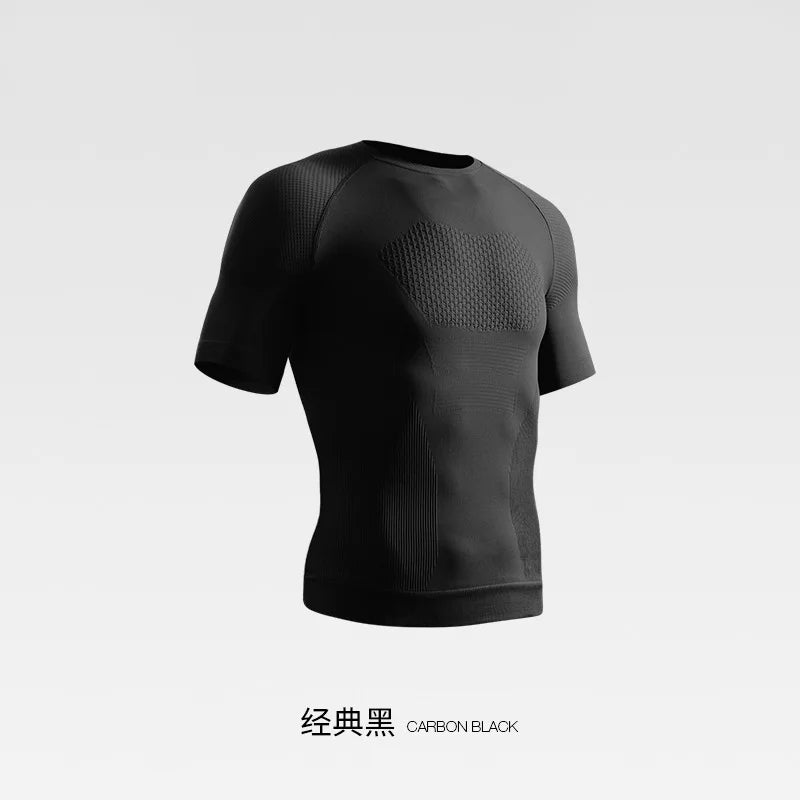 Men's Seamless Compression Running T-Shirt | Quick-Dry Sports Top