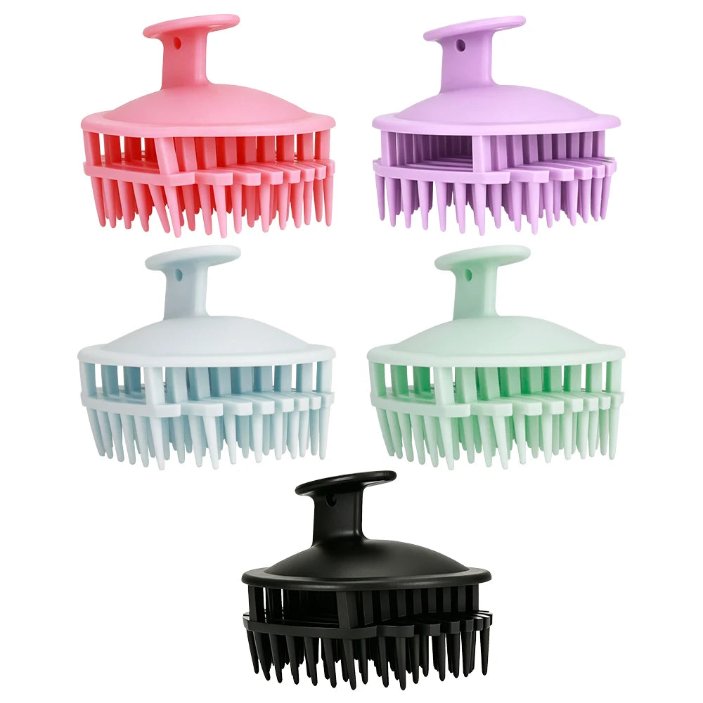Ergonomic Handle Scalp Exfoliating Shampoo Brush, Multi-Color Hair Washing Scrub Massage Comb For Barber Salon Hair Care Peaceful Pleasures Health and Wellness