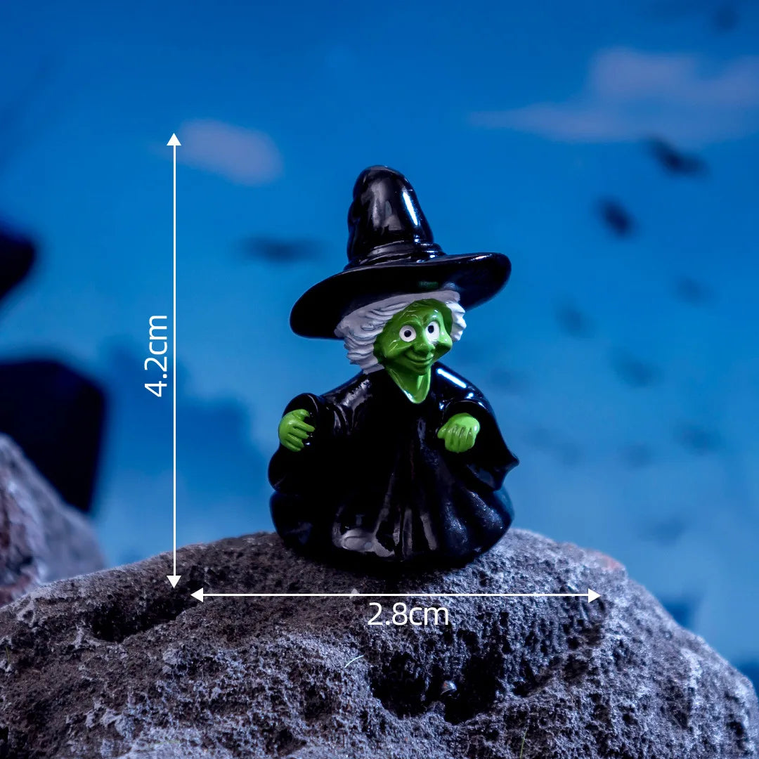 1pcs Halloween Witch Owl Bat Ghost Skeleton Candle Figurine Home Decor Miniature Fairy Garden Decoration Accessories Home Decor Peaceful Pleasures Health and Wellness 1