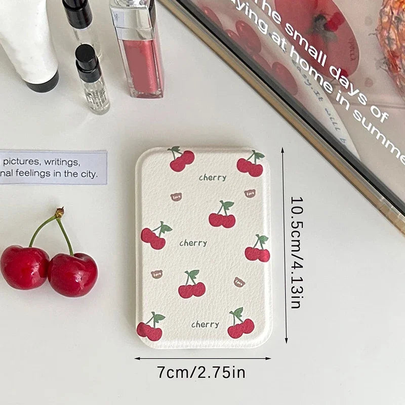 Practical Cute Compact Portable Small Mirror Student Mini Makeup Mirror Foldable Desktop Pocket Carry on Makeup Mirror Portable Peaceful Pleasures Health and Wellness