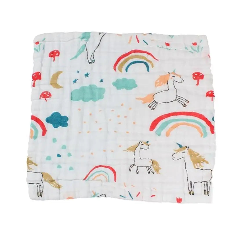 Soft 6-Layer Cotton Baby Bib & Face Towel | Quick Absorbent