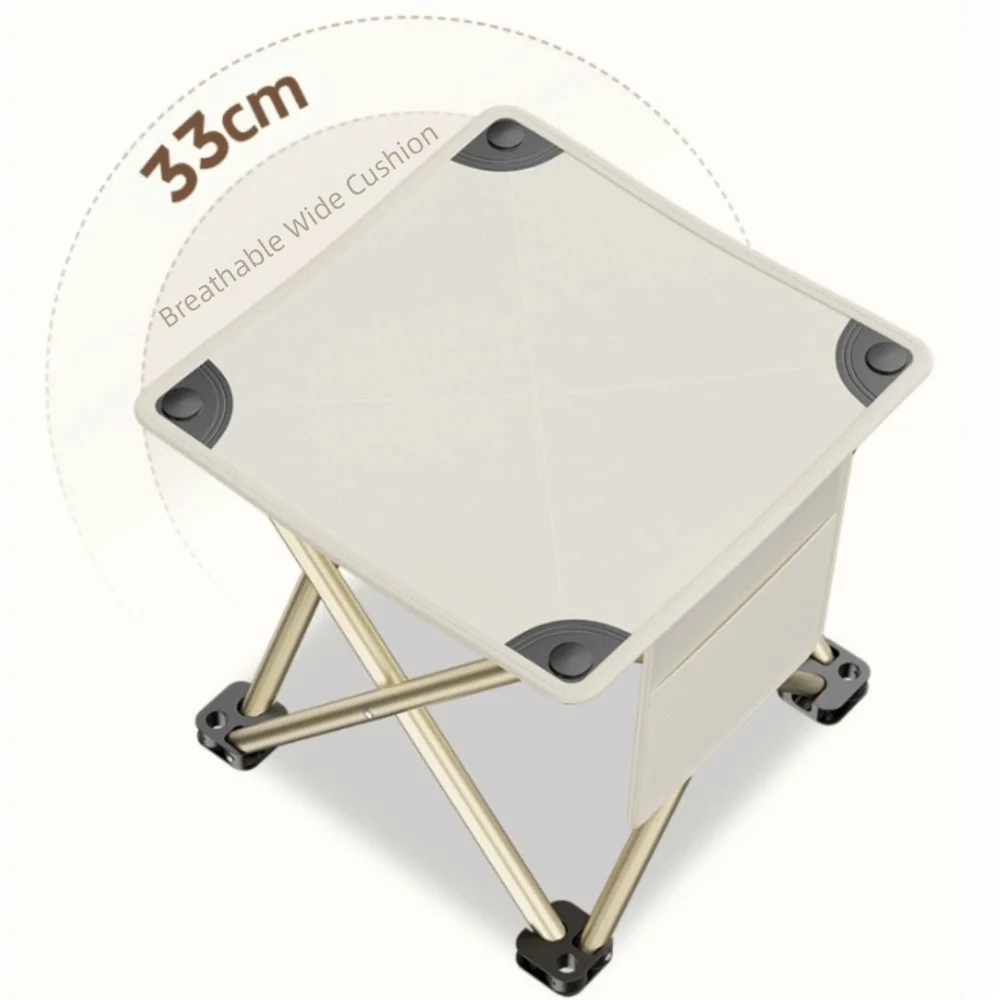 Large Folding Camping Stool – Portable, Ultralight & Side Pocket