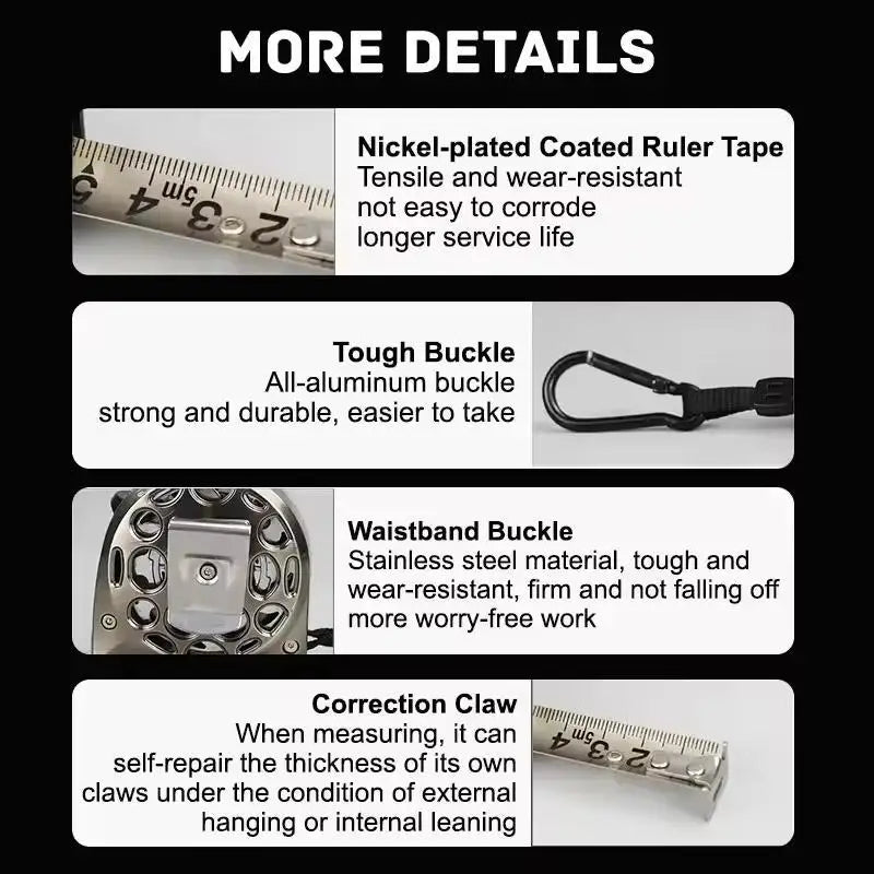 NEW High-quality 3/5/7.5m steel tape measure hollowed out is waterproof,fall-resistant,rust-resistant and corrosion-resistant Peaceful Pleasures Health and Wellness