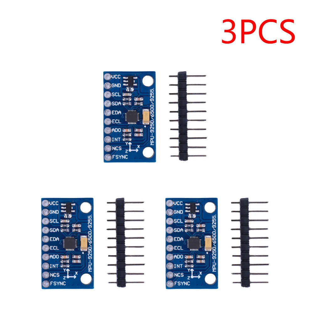 MPU6500 6-Axis Gyroscope Accelerometer Sensor Module IIC I2C SPI GY-6500 6-axis Attitude Gyro Sensor Replace MPU6050 for Arduino Peaceful Pleasures Health and Wellness 3PCS