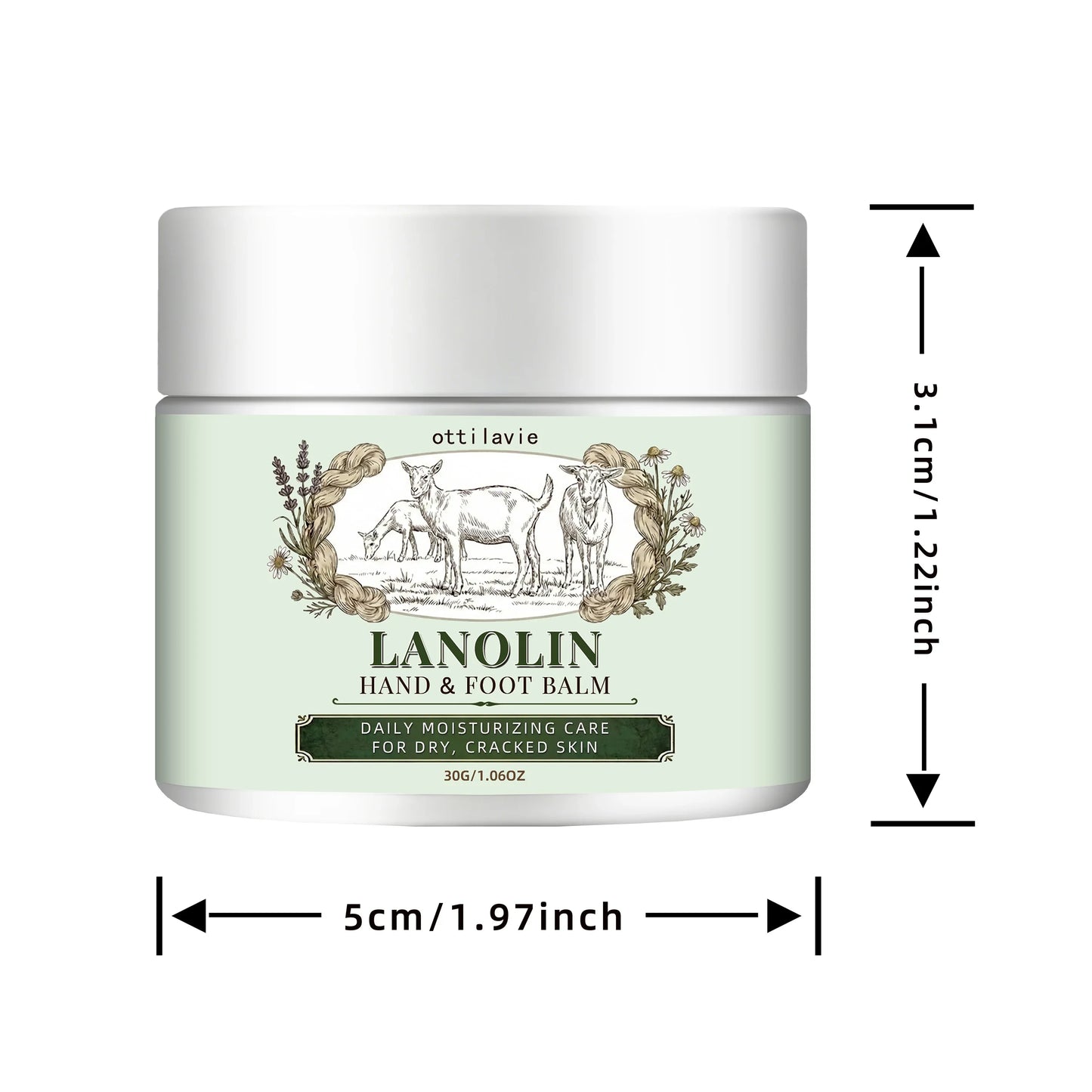 Ottilavie Lanolin Hand & Foot Cream | Travel Size Moisturizer