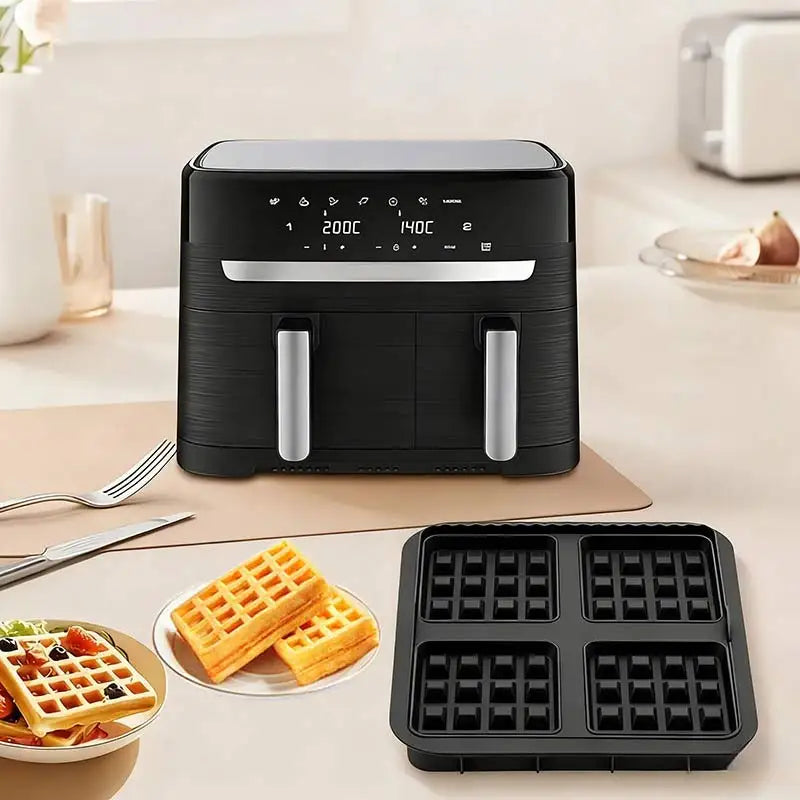 Silicone Air Fryer Biscuit & Waffle Mold Set – Non-Stick Tray