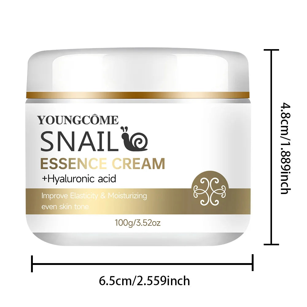 2pcs Snail essence cream with hyaluronic acid,Retinol Moisturizing Firming Lightening Repairing Smooth Skincare Whitening Creams Peaceful Pleasures Health and Wellness 100G-2pcs