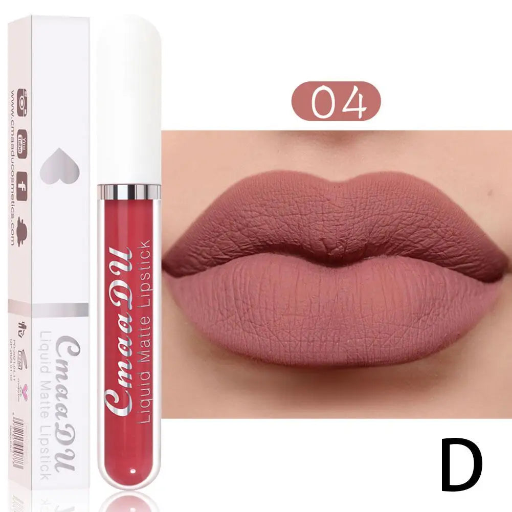 18-Color Waterproof Matte Liquid Lipstick – Long-Lasting Lip Gloss