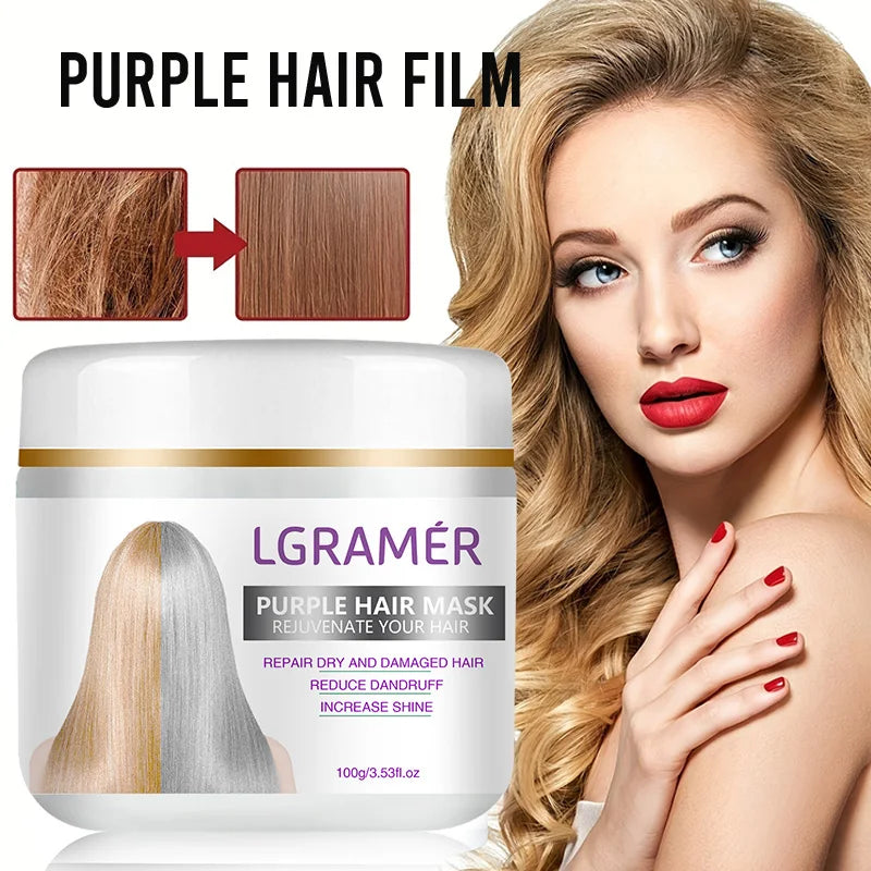 LGRAMER Keratin Purple Hair Mask 100g – Repair & Tone Keratin Hair Mask Peaceful Pleasures Health and Wellness