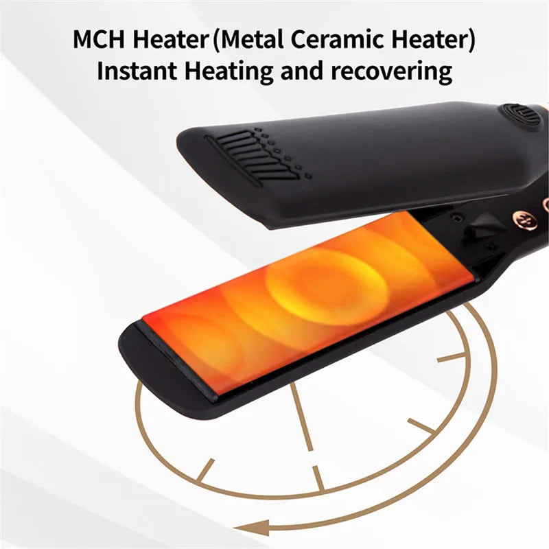 URGGU 480°F Wide Plate MCH Hair Flat Iron | Hard Anodized