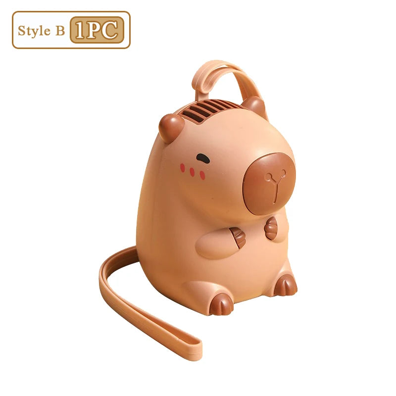 Capybara Mini USB Rechargeable Portable Fan – Kids Summer Gift
