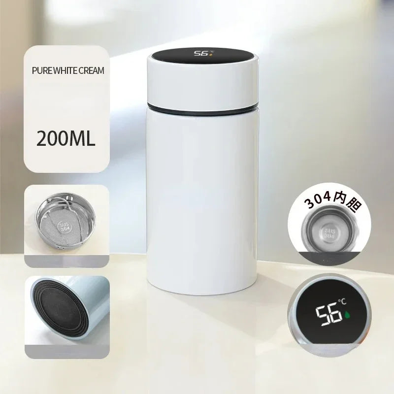 Stainless Steel Stanl Cup Water Bottle Vacuum Flasks Termos Tumbler Thermal Cold Hot Vacuum-flasks-&-thermoses Thermo & Dining Peaceful Pleasures Health and Wellness White 200ml