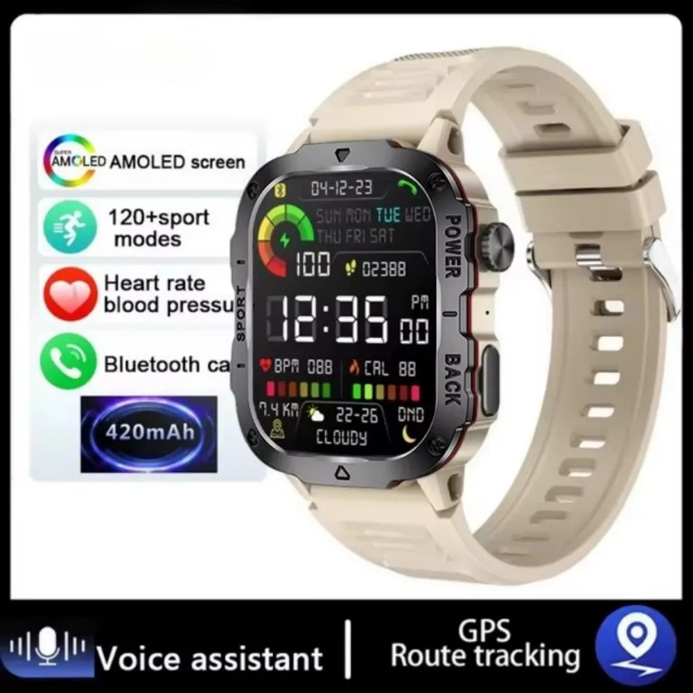 COTAUL Military Smart Watch | Bluetooth Call, GPS, Fitness