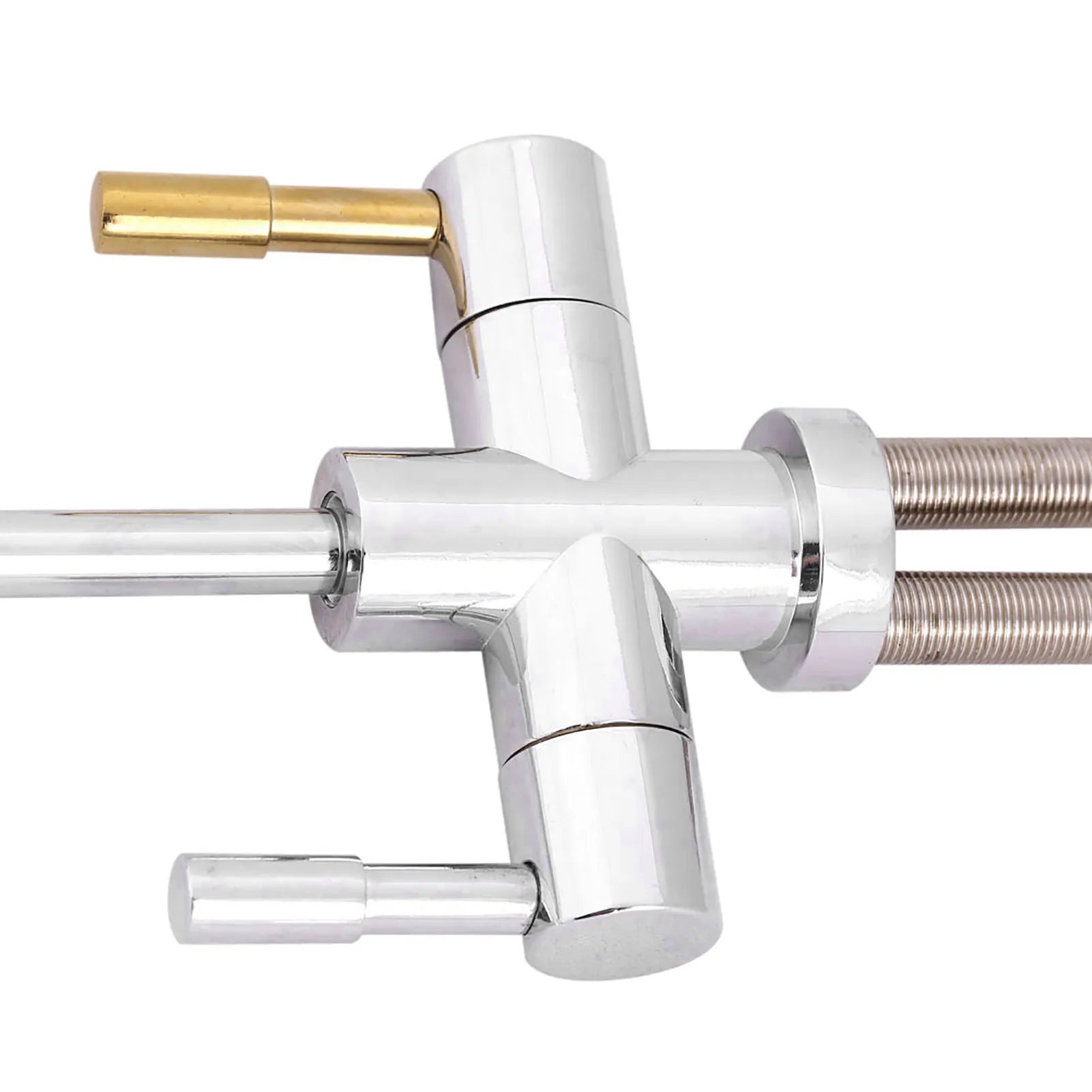 1/4'' Double Holes Sink Faucet Tap Chrome Reverse Osmosis RO Drinking Water Filter Double Holes Faucet Tap Drinking Water Filter Peaceful Pleasures Health and Wellness A