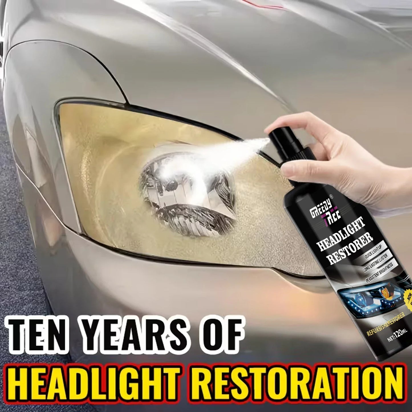 Headlight Restoration Kit – Anti-Yellowing & Oxidation Coating