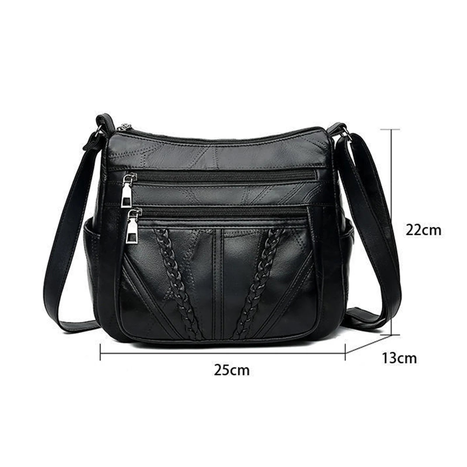 Lightweight Crossbody Shoulder Bag Mother Anti-Theft Multi-layer Bags with Zipper Closure for Pencils Textbooks Phone Tablet Peaceful Pleasures Health and Wellness