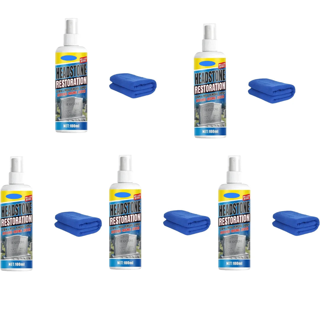 Multipurpose Headstone Cleaner Spray Remove Stains Dirt Moss Fast Acting No Corrosion Granite Marble Gravestone Cleaner Peaceful Pleasures Health and Wellness 3PCS