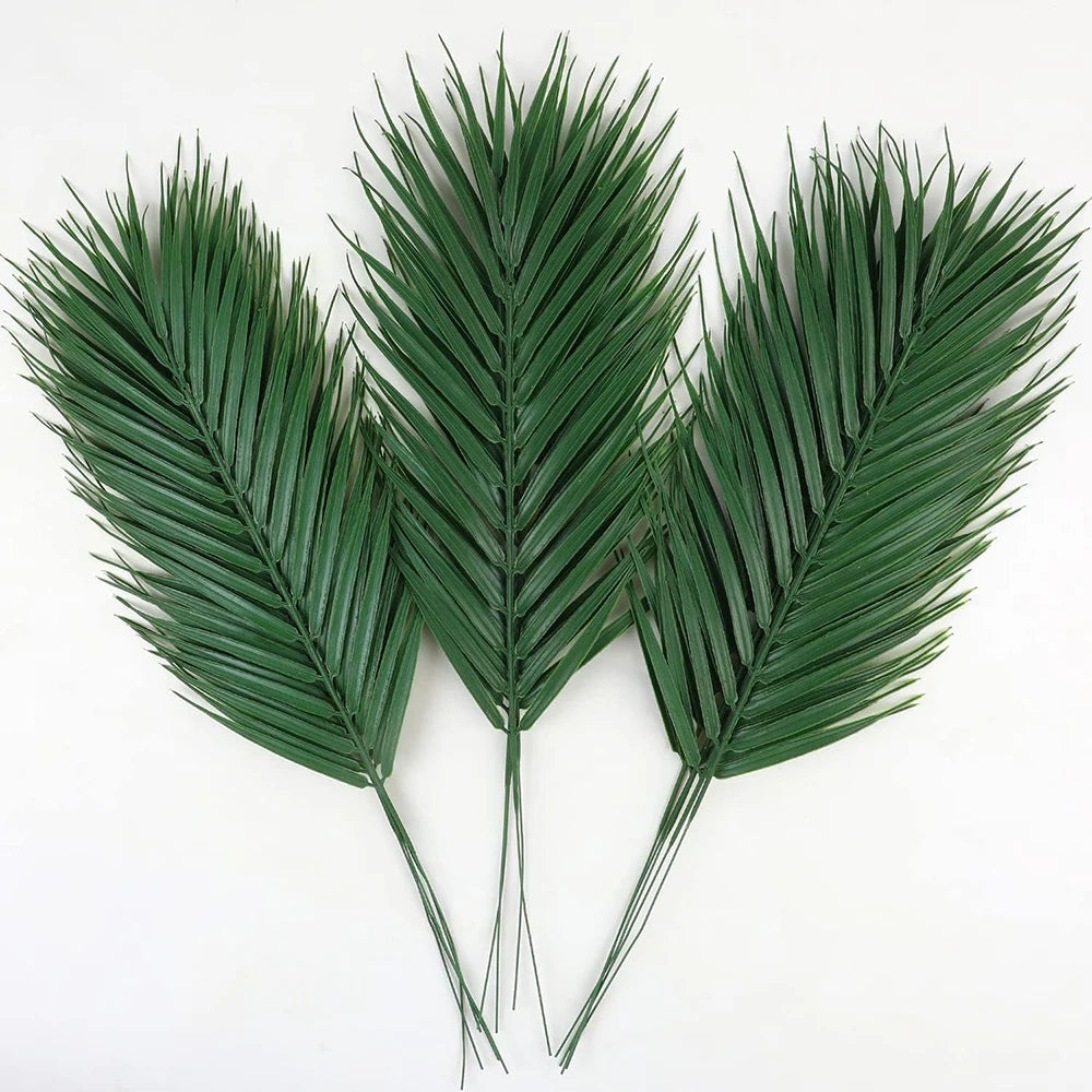 Artificial Tropical Palm Leaves 6/12pcs – Wedding & Home Decor