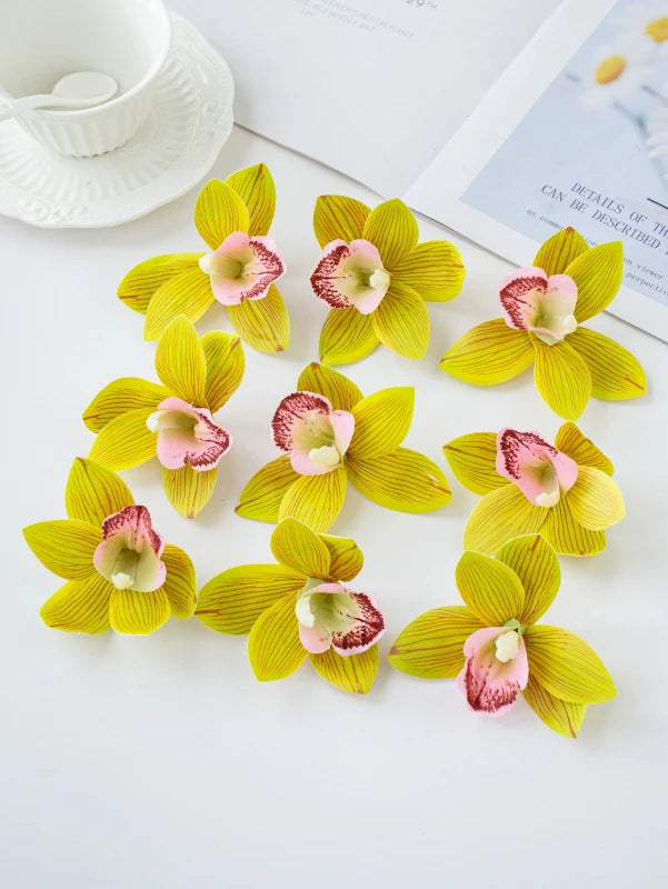 Silk Orchid Artificial Flowers 20/40PCS – Wedding & Home Decor