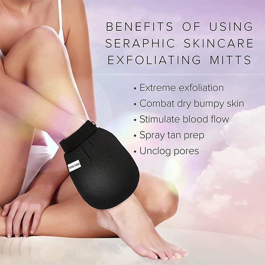 Exfoliating Bath Scrub Glove – Body & Facial Peeling Mitt Exfoliating Bath Mitt Peaceful Pleasures Health and Wellness