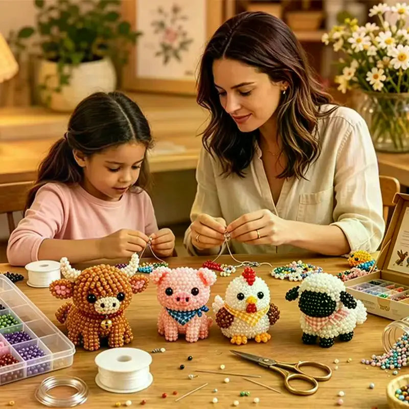 3D Beaded Animal Craft Kit – DIY Beading Kit for Adults