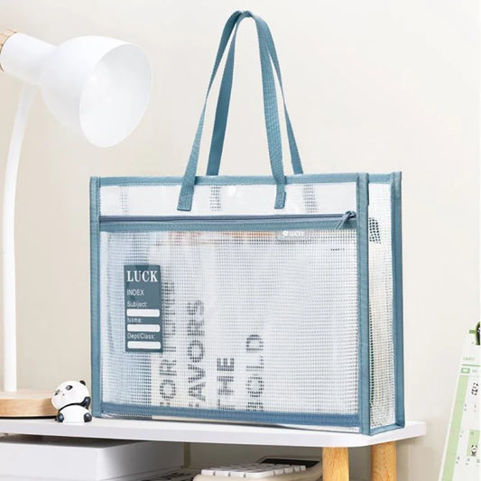 A4 Three-dimensional Subject Classification File Bag Thickened Zipper Peaceful Pleasures Health and Wellness