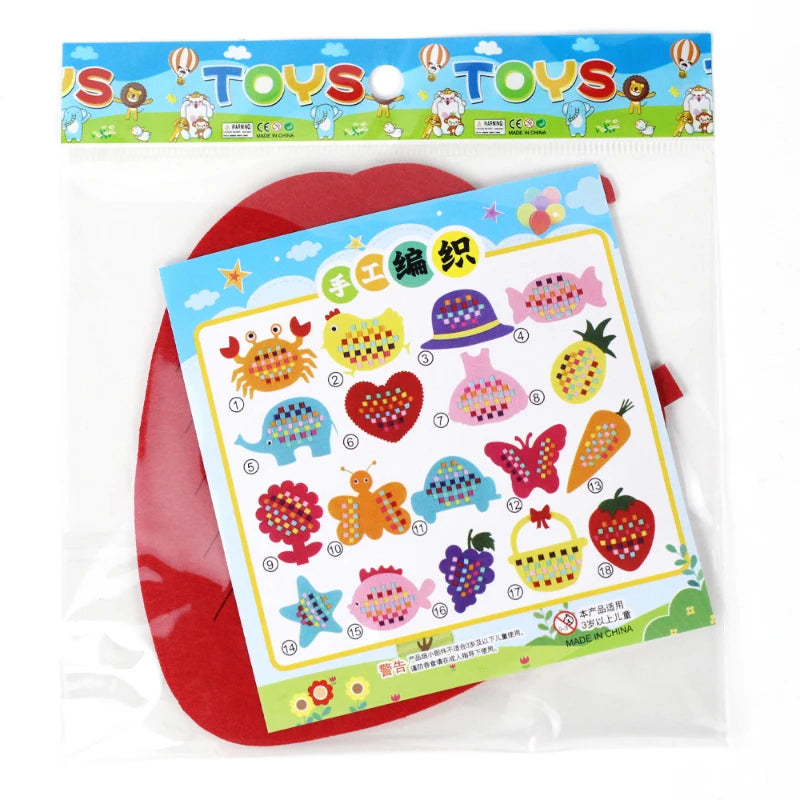 Children's Handmade Weaving Toys Cartoon Chicken Flower Fruit Fish