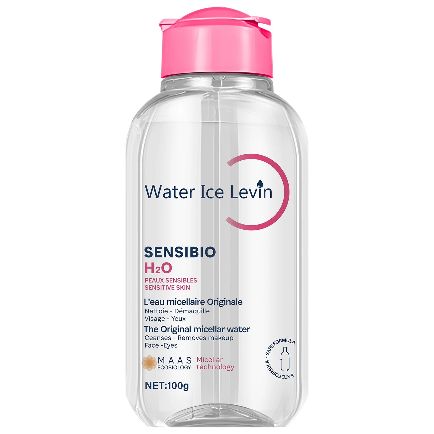Micellar Water Sensitive Skin – Lactic Acid & Collagen Cleanser Micellar Facial Cleanser Peaceful Pleasures Health and Wellness Pink 100g