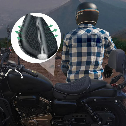 Universal Motorcycle Gel Seat Pad – 3D Honeycomb Cooling Cushion Motorcycle Seat Cushion Oasis Select