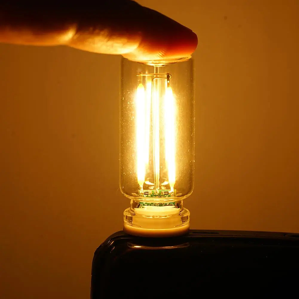 Car USB Night Light Touch control Dimmable LED Filament Lamp USB Plug and Play Decorative Atmosphere Light for Car Bedroom Peaceful Pleasures Health and Wellness