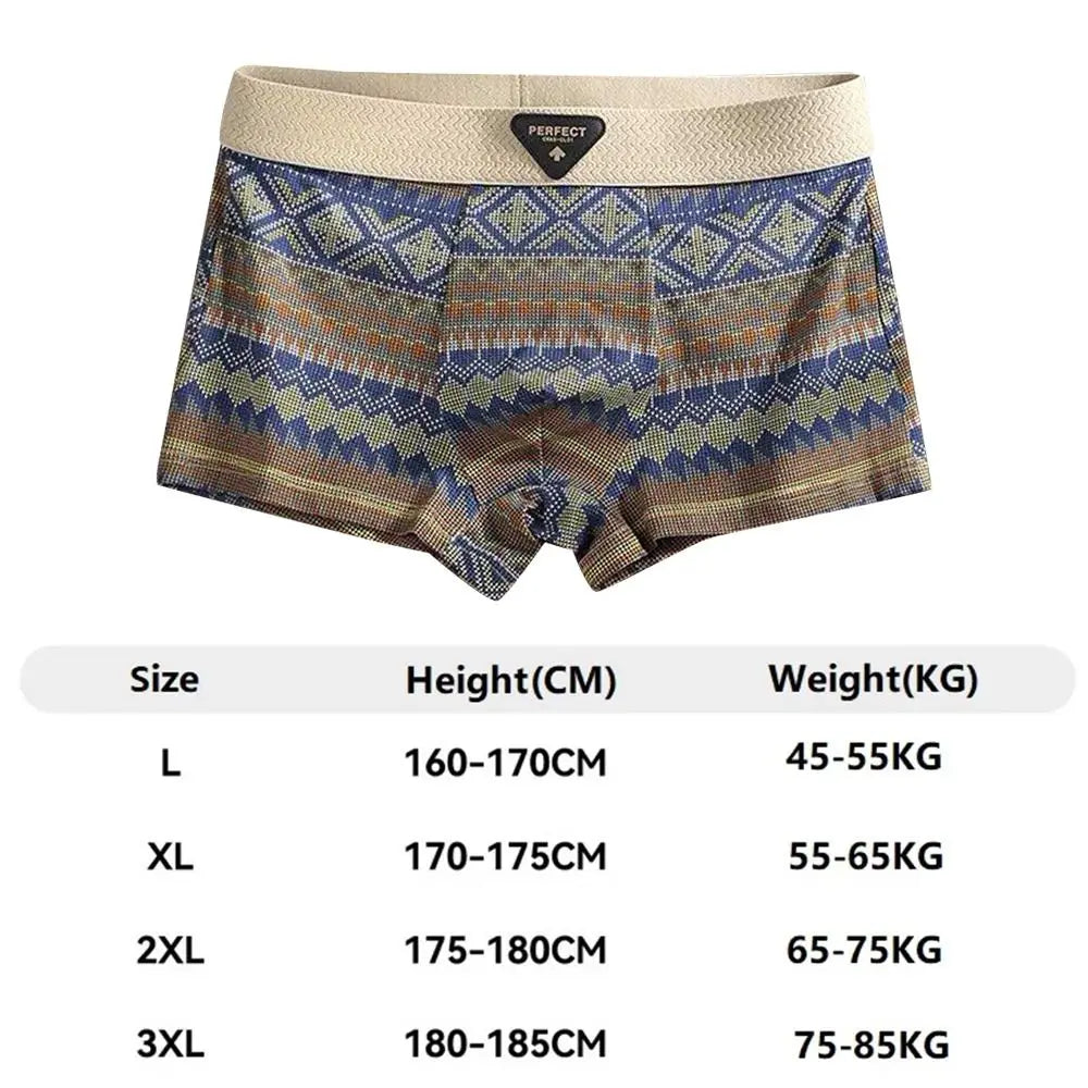 Retro Cotton Boxer Briefs – Breathable 3D Pouch Men's Underwear